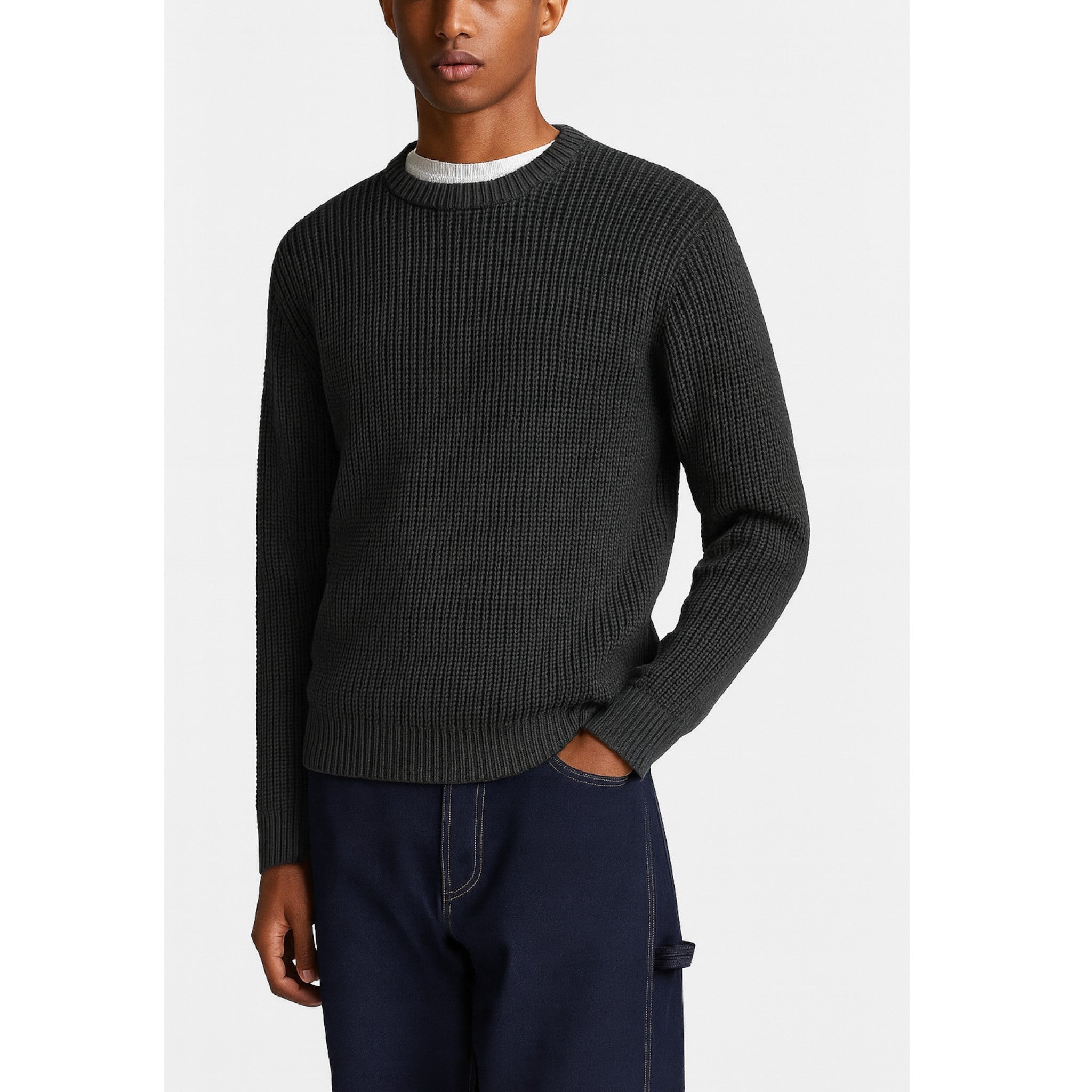 Men's Heavyweight Chunky Knit Jumper - Ex Store ' Zara'